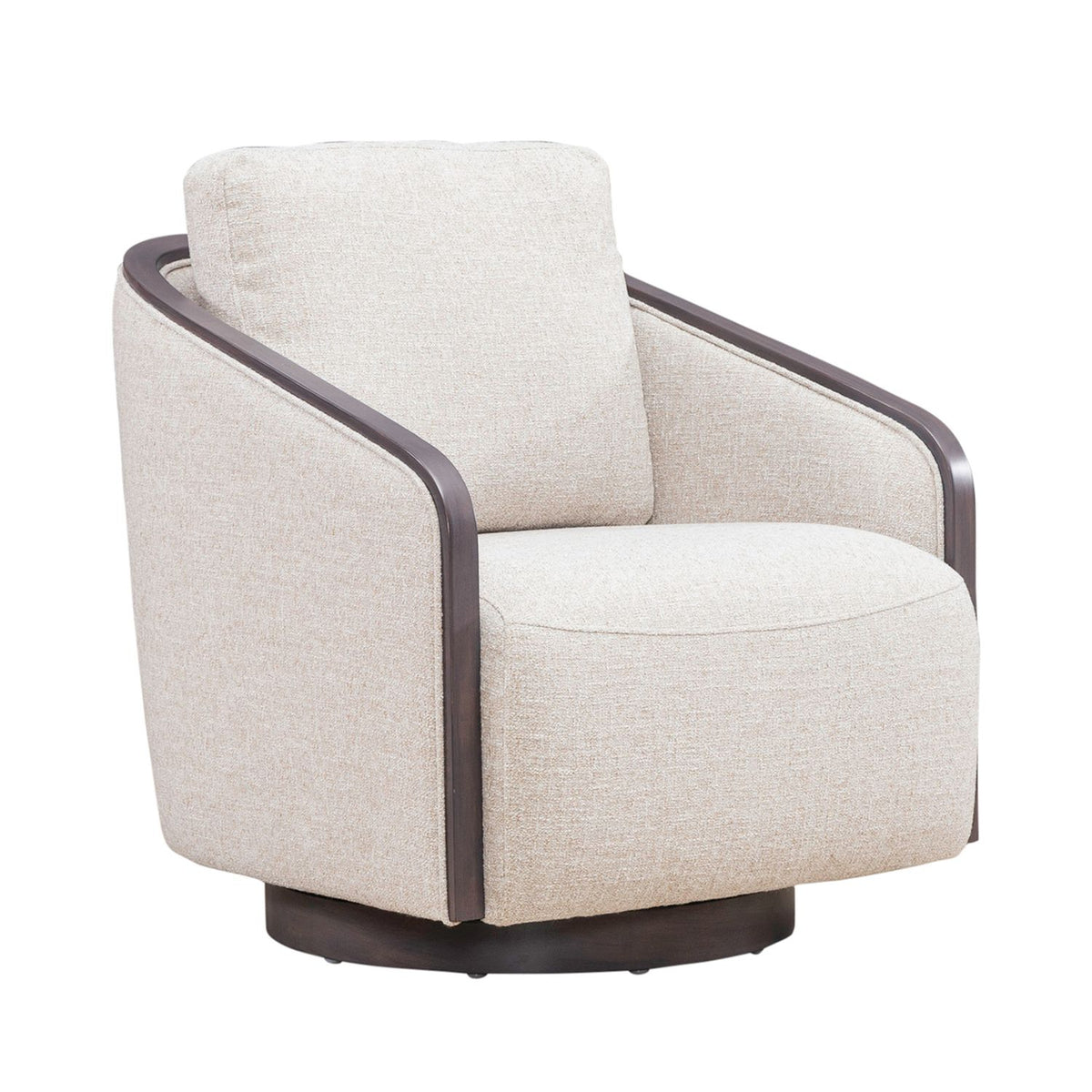 722-ACH16 - Uph Swivel Accent Chair - Dark Brown - Liberty Furniture