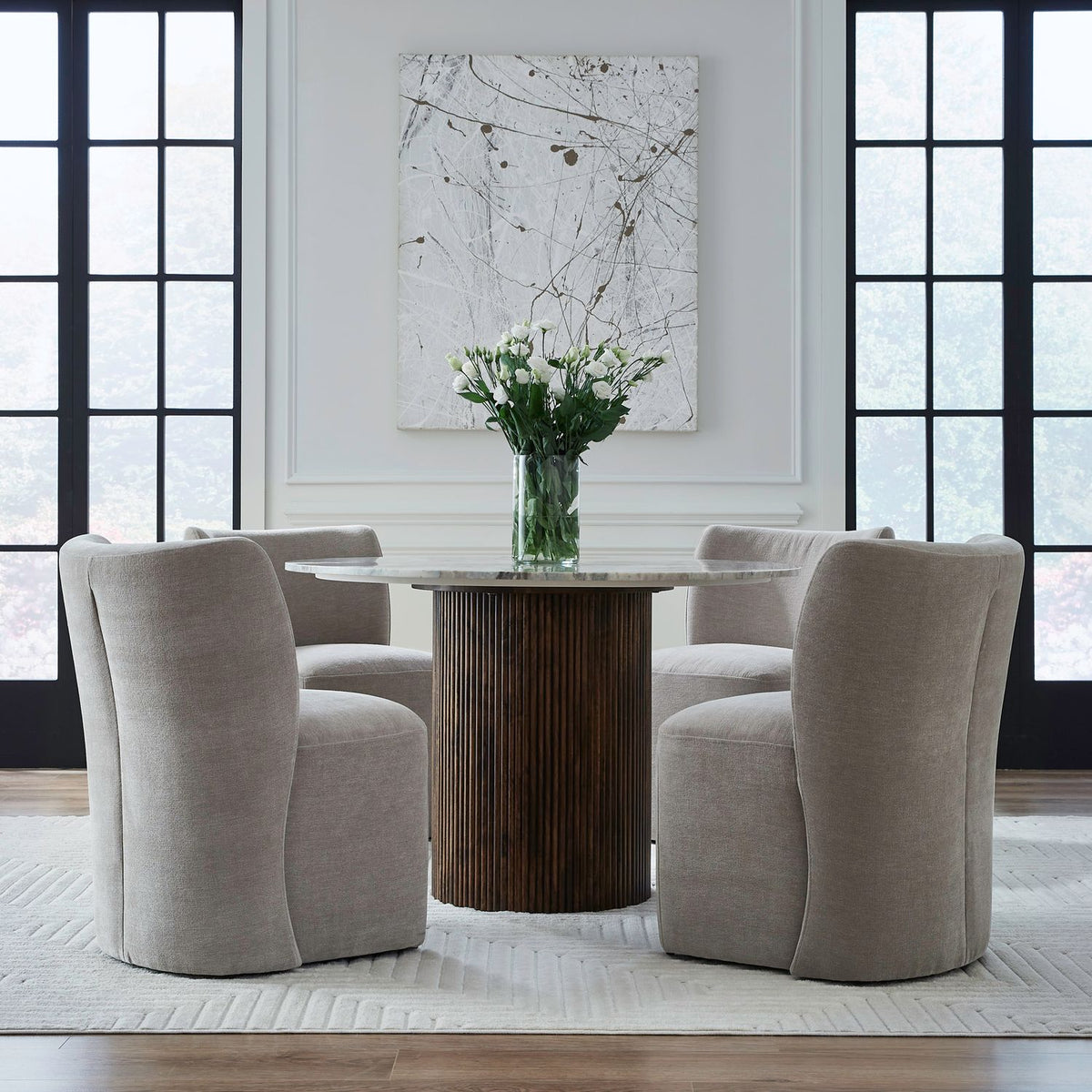 728-ADC90-TR - Accent Dining Chair w/ Casters - Truffle - Liberty Furniture