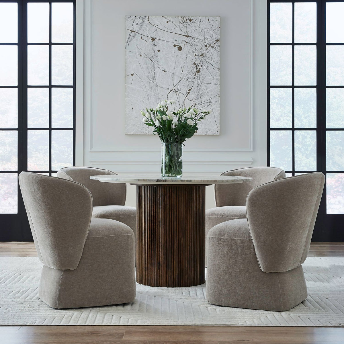 730-ADC90-TR - Accent Dining Chair w/ Casters - Truffle - Liberty Furniture