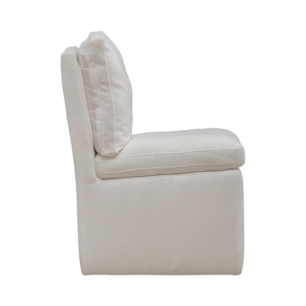 733-ADC90-IV - Accent Dining Chair w/ Casters - Ivory - Liberty Furniture