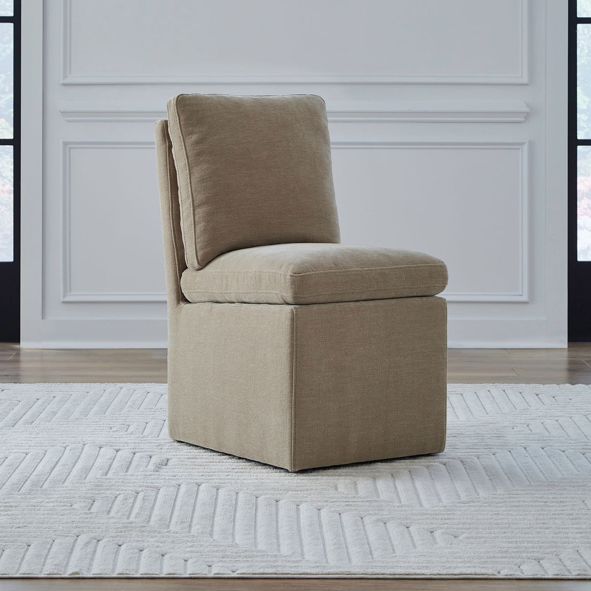 733-ADC90-WK - Accent Dining Chair w/ Casters - Wicker - Liberty Furniture