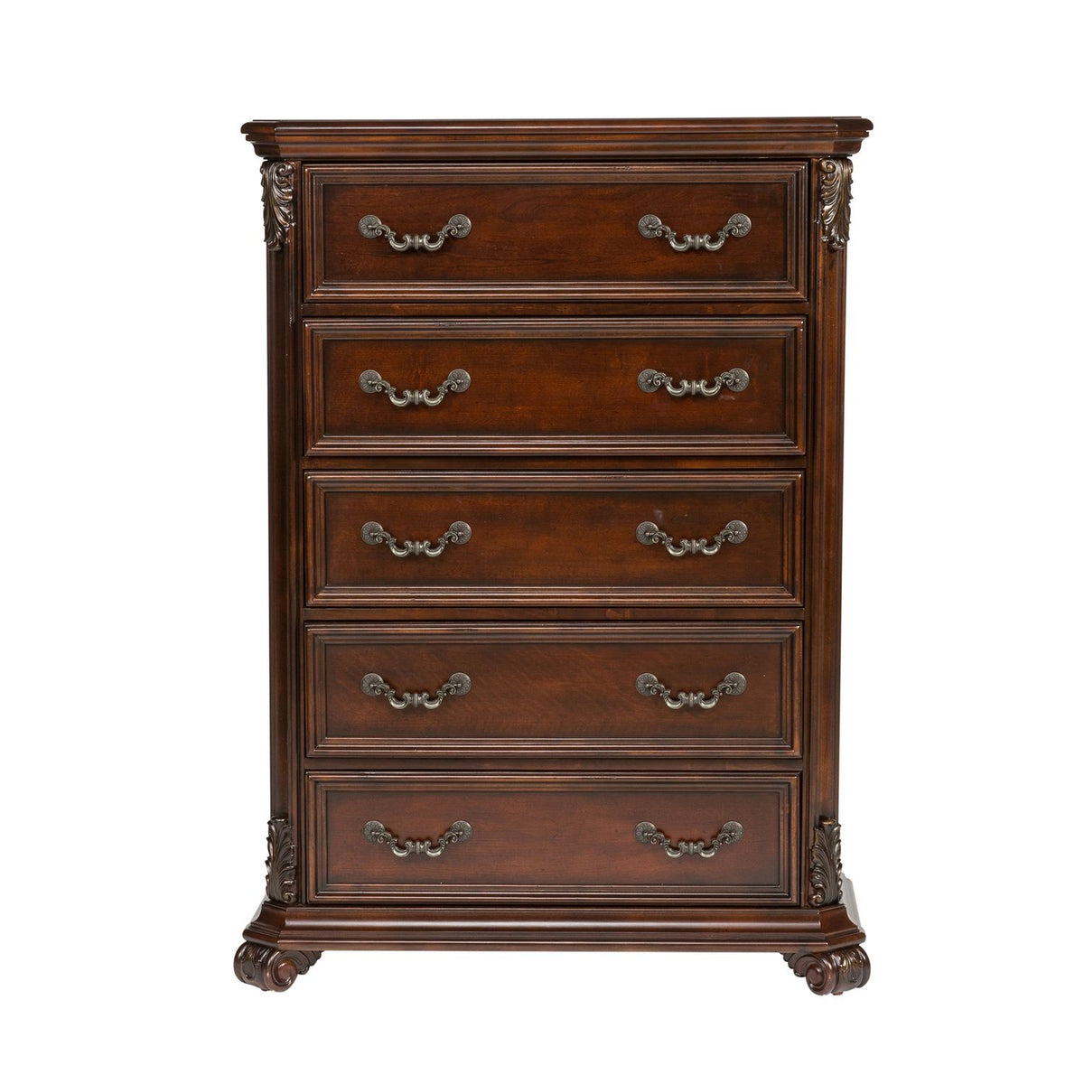 737-BR-KPSDMC - King Poster Bed, Dresser & Mirror, Chest - Liberty Furniture