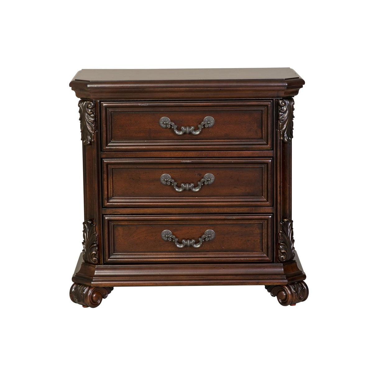 737-BR-QPSDMN - Queen Poster Bed, Dresser & Mirror, Night Stand - Liberty Furniture