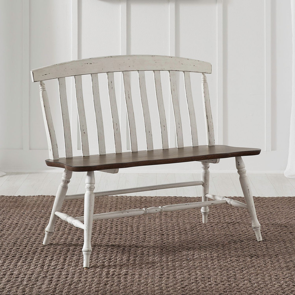 741-C9000B - Slat Back Bench (RTA) - Liberty Furniture