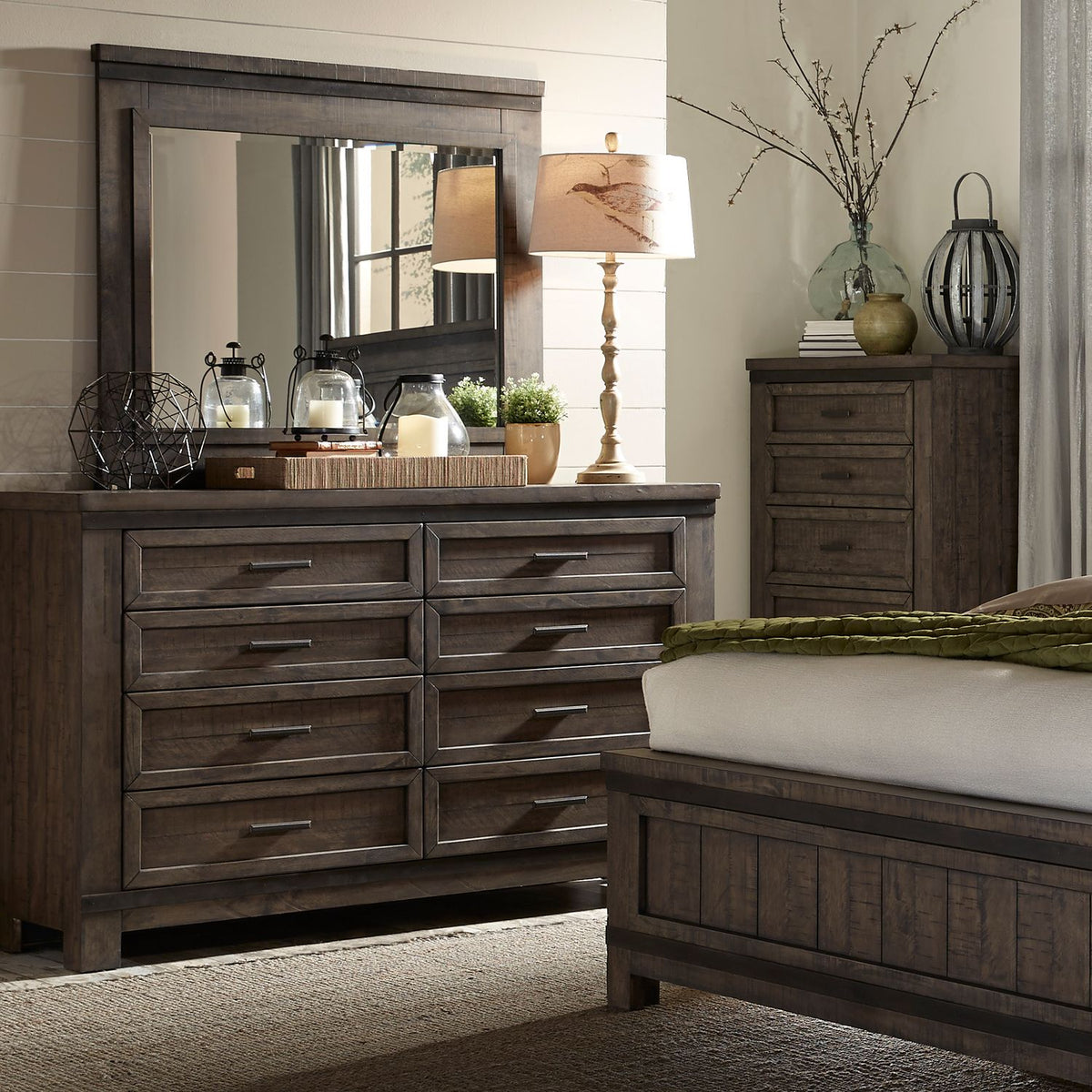 759-BR-K2SDM - King Two Sided Storage Bed, Dresser & Mirror - Liberty Furniture