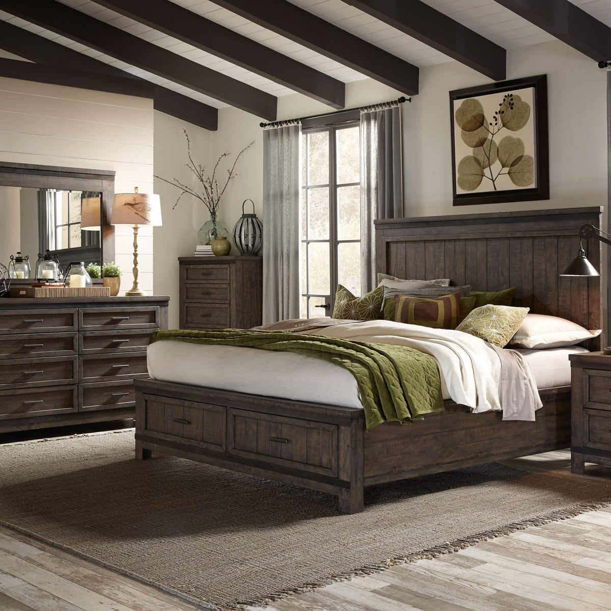 759-BR-QSBDMC - Queen Storage Bed, Dresser & Mirror, Chest - Liberty Furniture