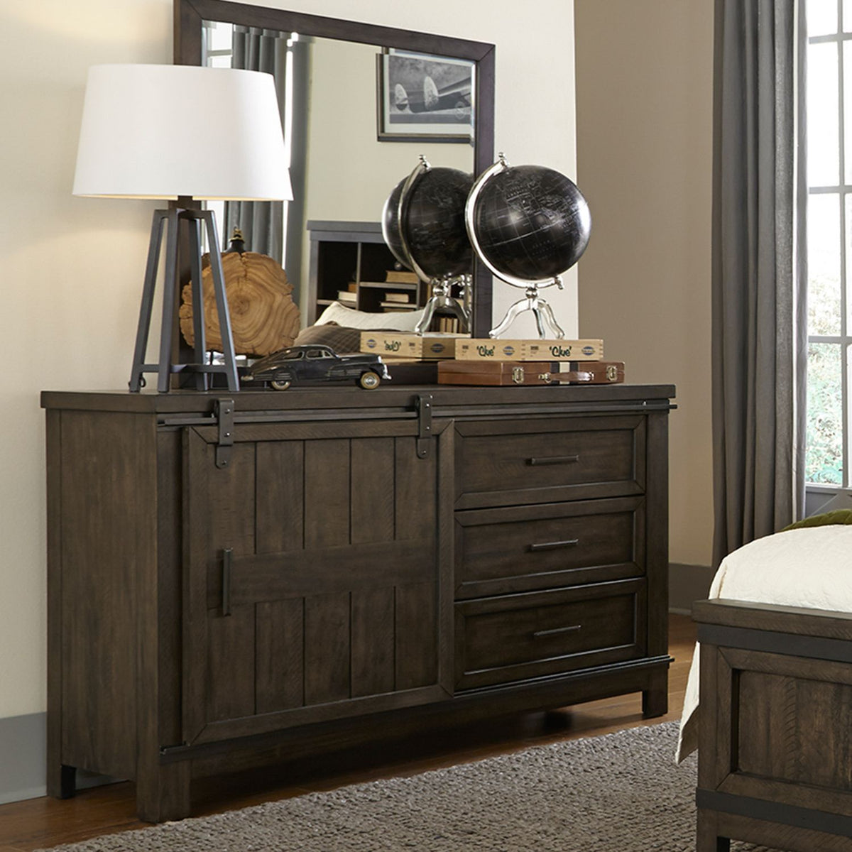 759-YBR-FBBDM - Full Bookcase Bed, Dresser & Mirror - Liberty Furniture