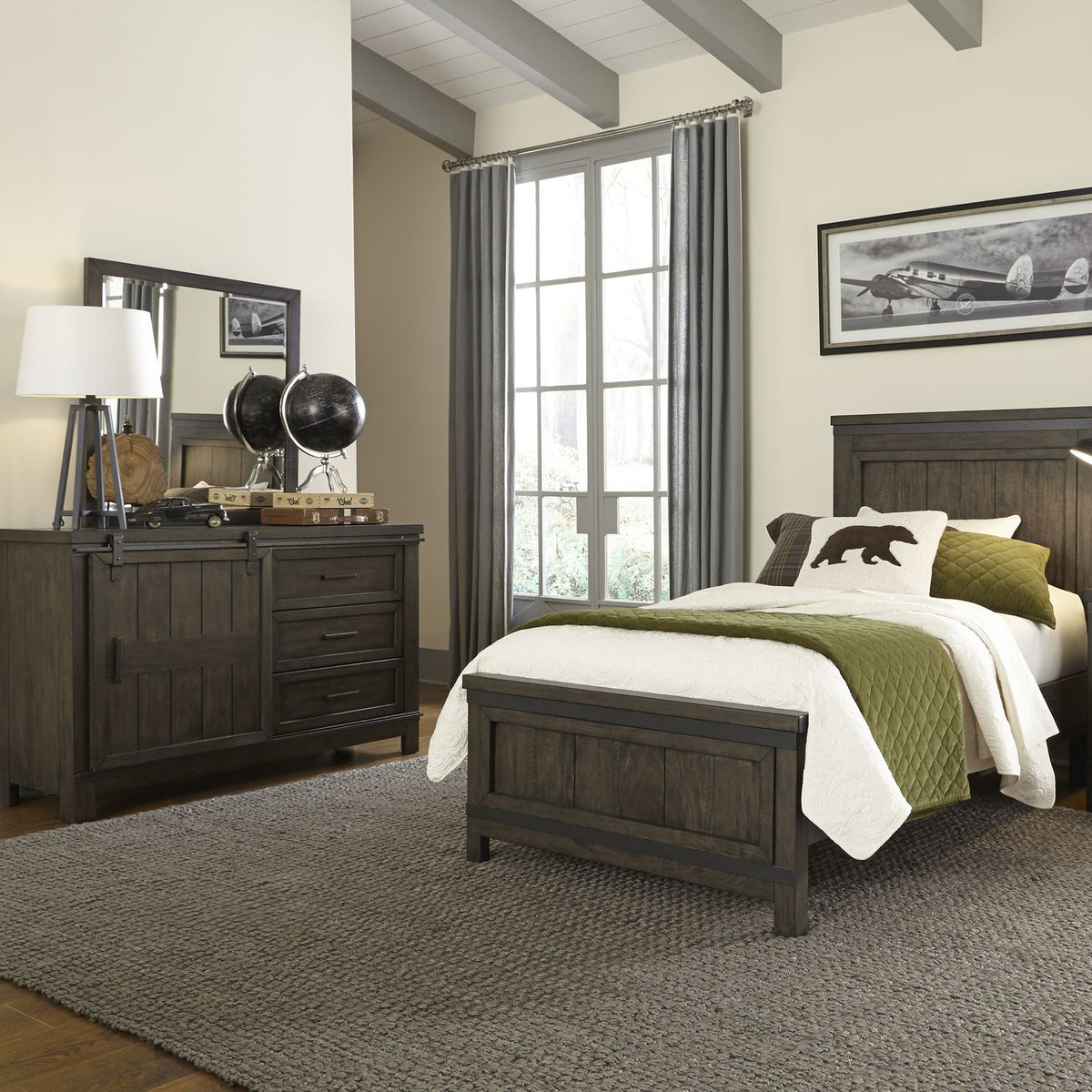 759-YBR-FPBDM - Full Panel Bed, Dresser & Mirror - Liberty Furniture