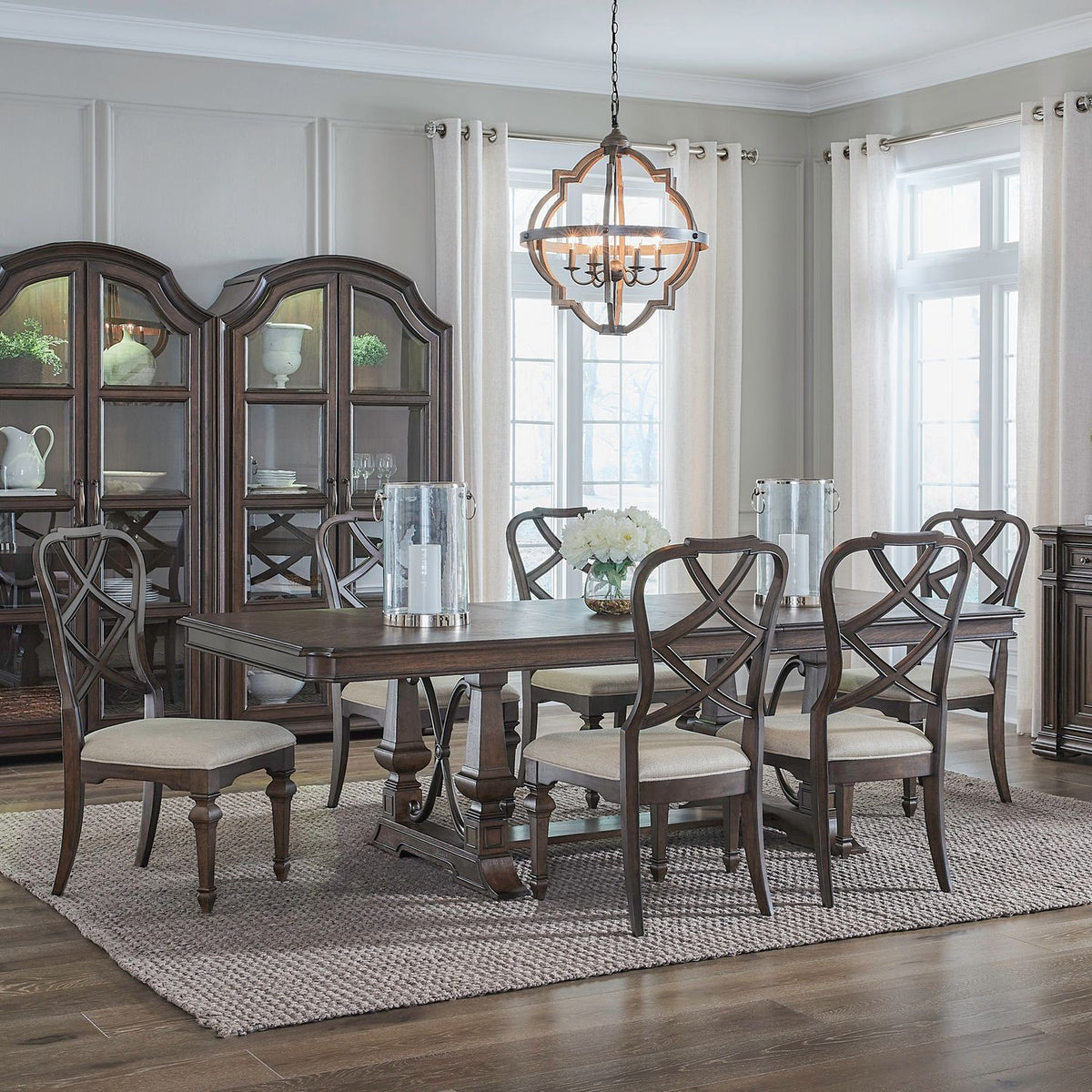 765-DR-7TRS - 7 Piece Trestle Table Set - Liberty Furniture