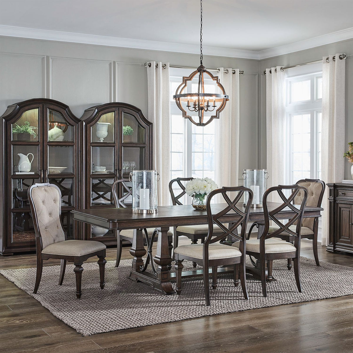765-DR-A7TRS - Alt 7 Piece Trestle Table Set - Liberty Furniture