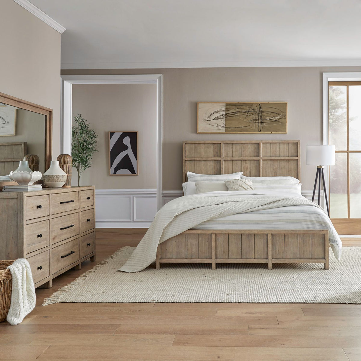780-BR-KPBDM - King Panel Bed, Dresser & Mirror - Liberty Furniture