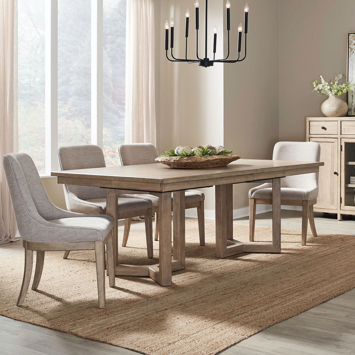 780-DR-O52PS - Opt 5 Piece Double Pedestal Table Set - Liberty Furniture