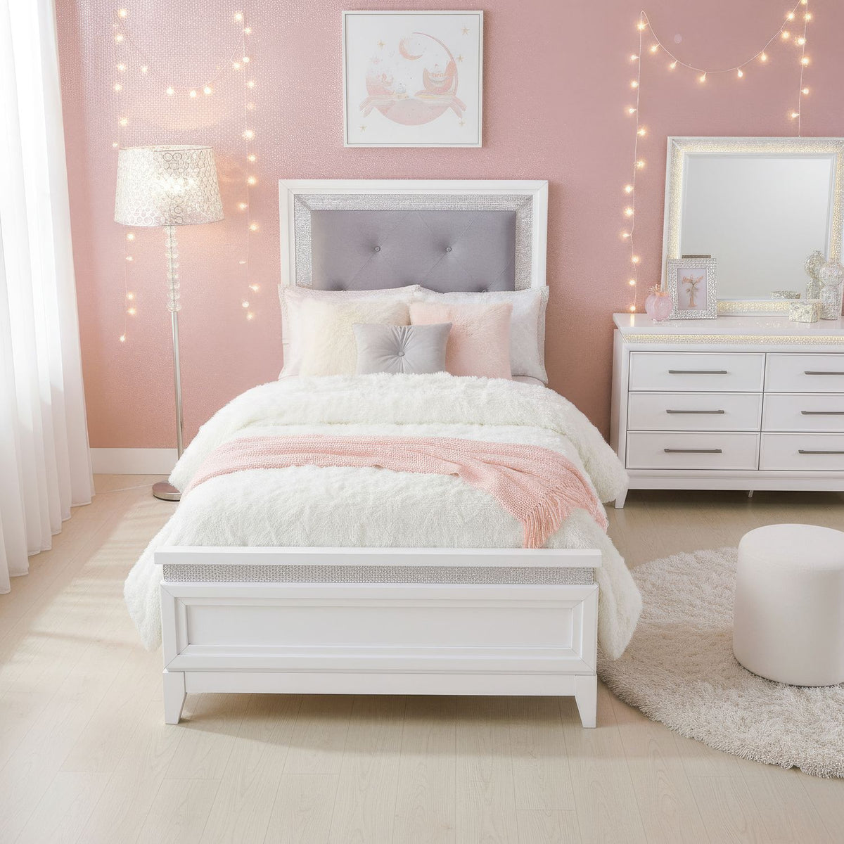 781-YBR-FUBDM - Full Uph Bed, Dresser & Mirror - Liberty Furniture