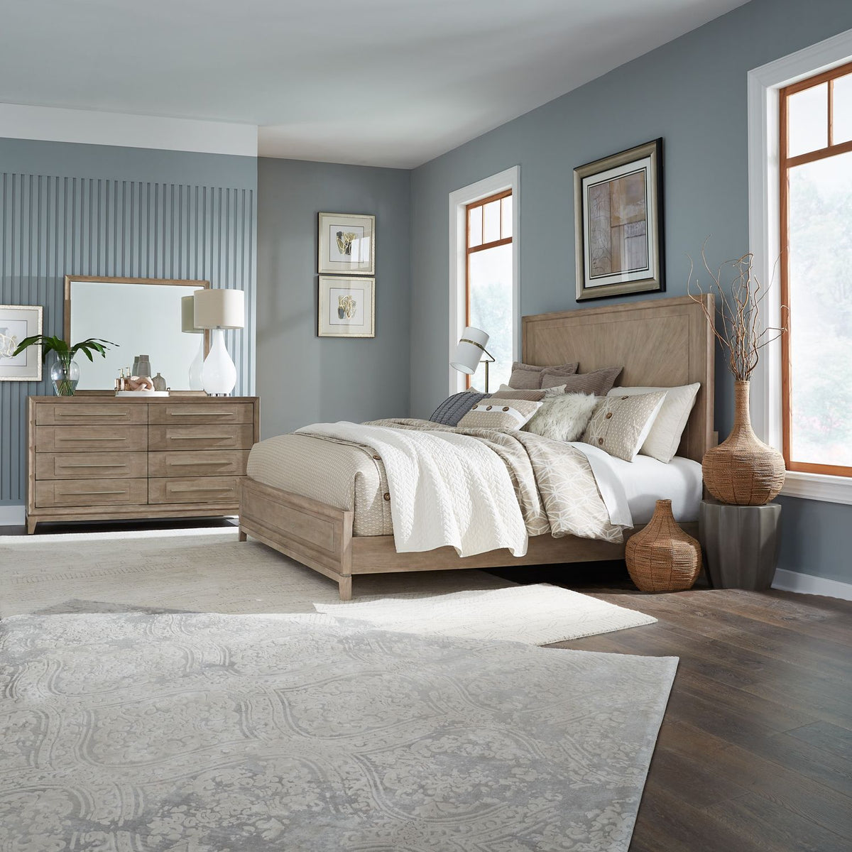 789-BR-CPBDM - King California Panel Bed, Dresser & Mirror - Liberty Furniture