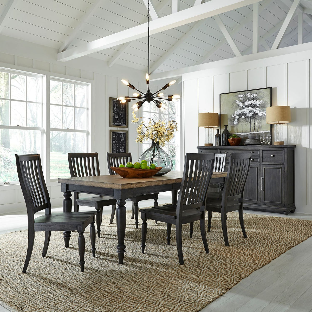 879-DR-7RLS - 7 Piece Rectangular Table Set - Liberty Furniture