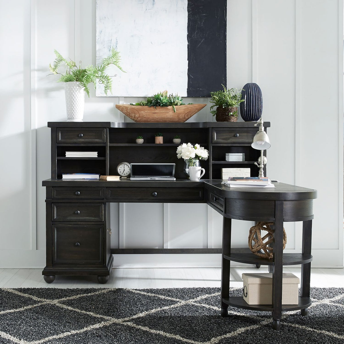 879-HO-LSD - L Shaped Desk Set - Liberty Furniture