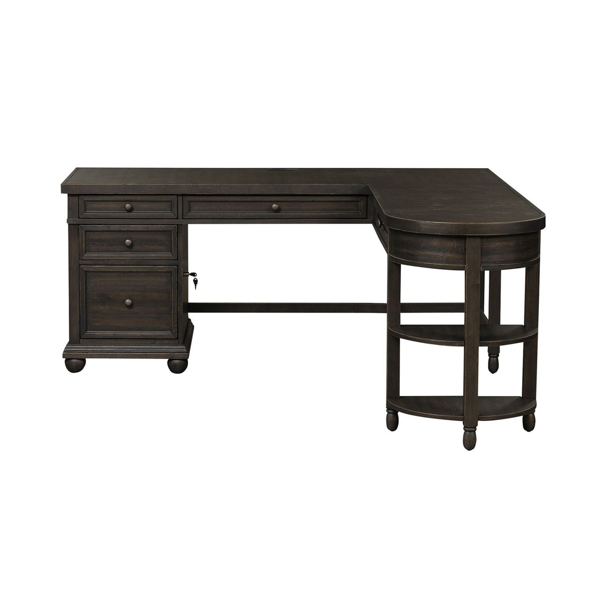 879-HO111B - L Writing Desk Base - Liberty Furniture