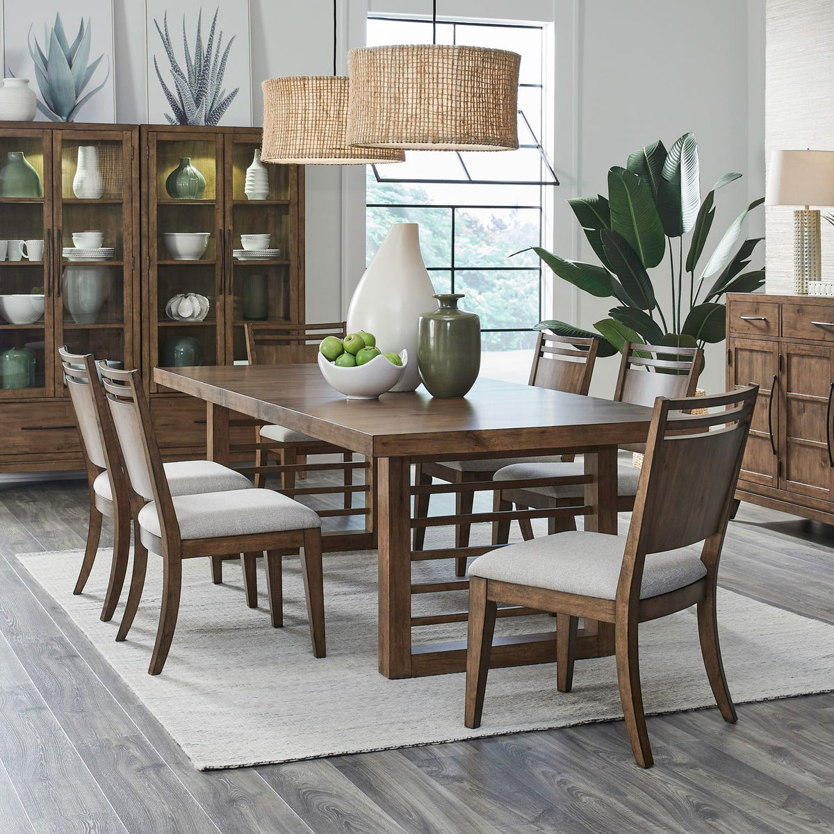 936-DR-O72PS - Opt 7 Piece Double Pedestal Table Set - Liberty Furniture