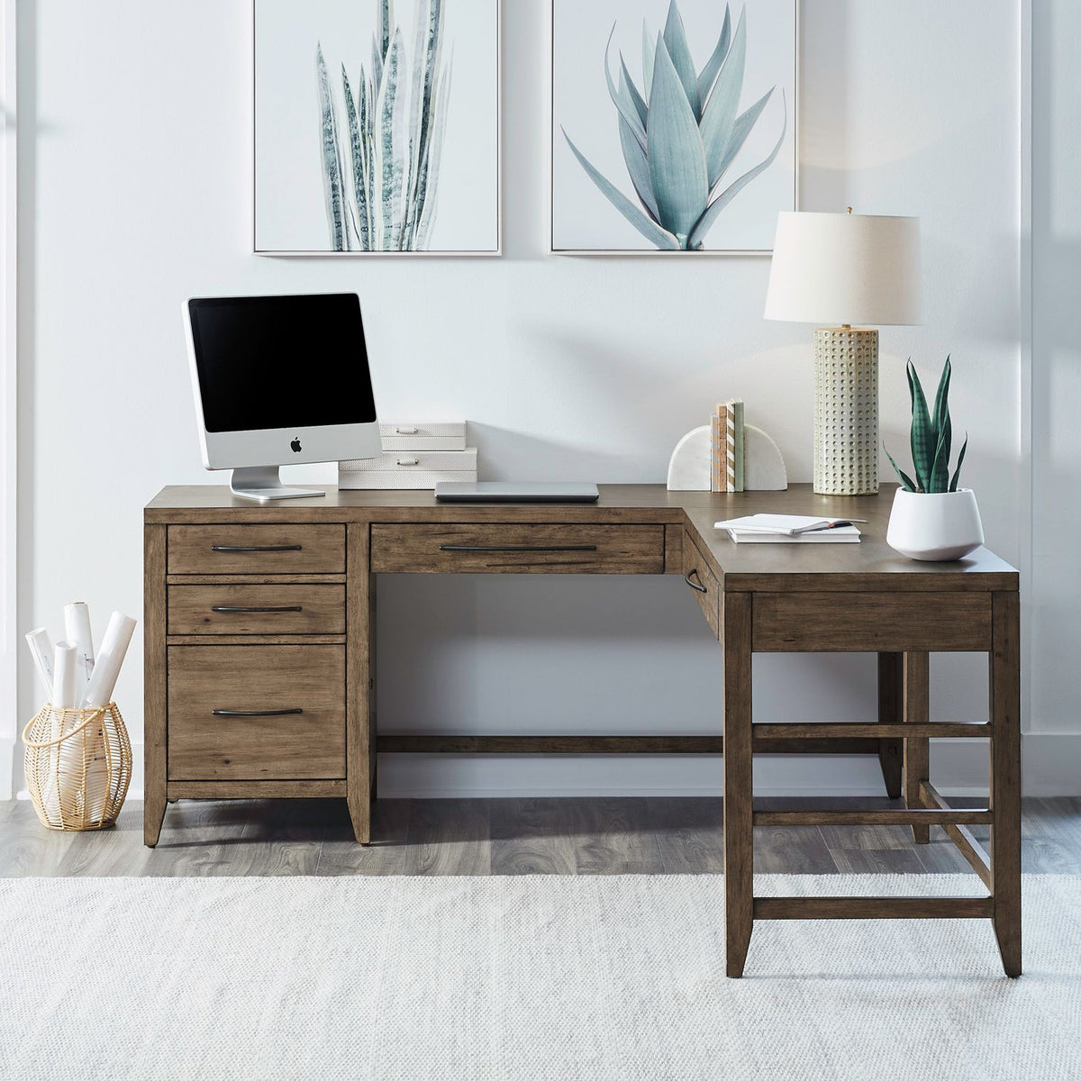 936-HO-LSD - L Shaped Desk Set - Liberty Furniture