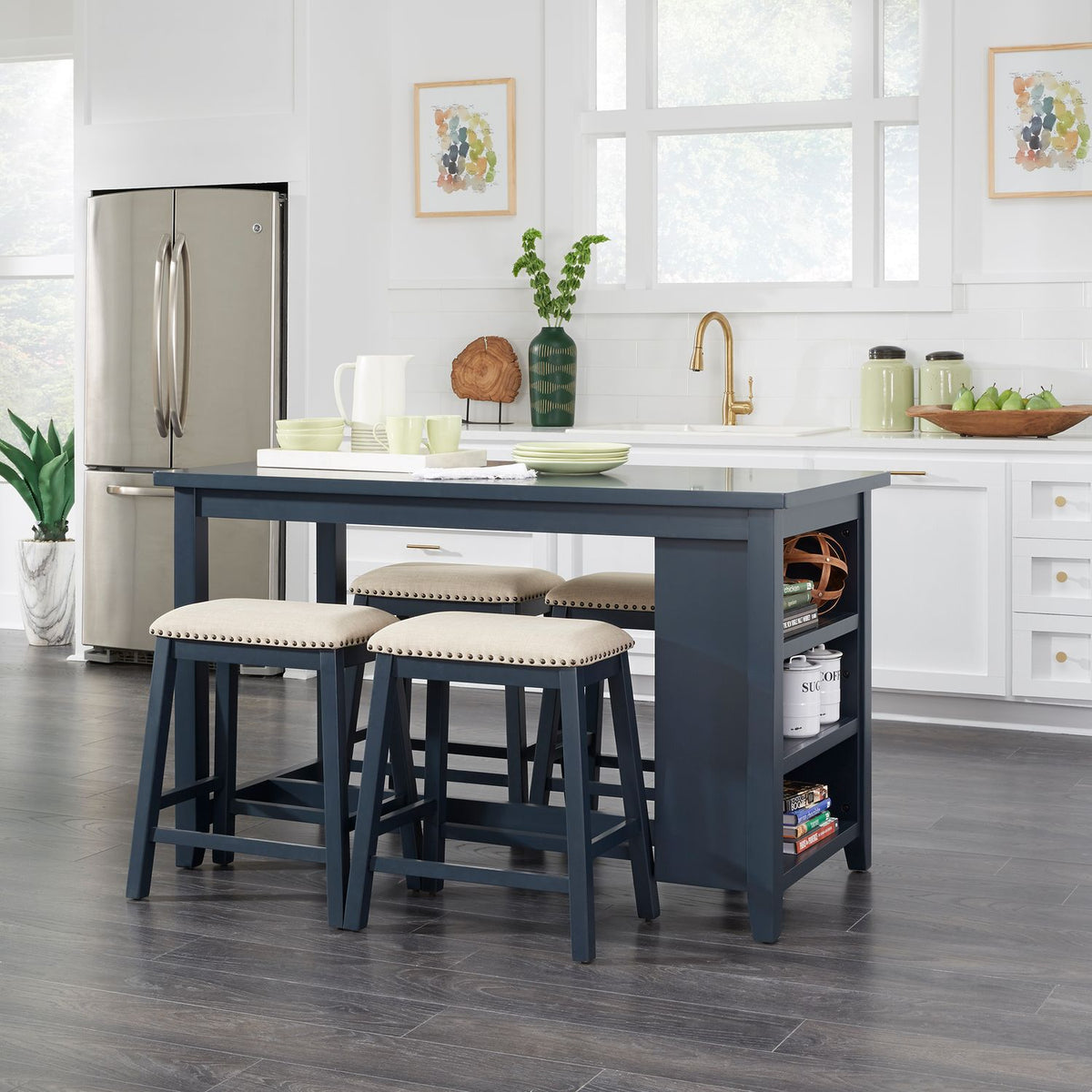 942NY-CD-5CTS - 5 Piece Counter Set- Navy - Liberty Furniture