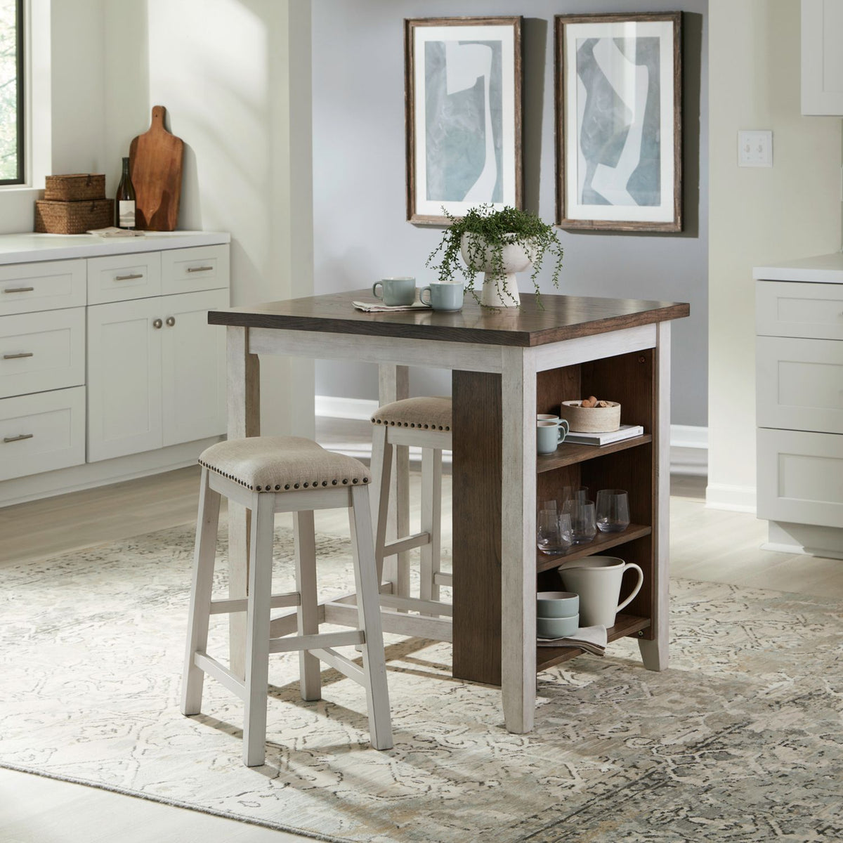 942TT-CD-3CTS - 3 Piece Counter Set - Two Tone - Liberty Furniture