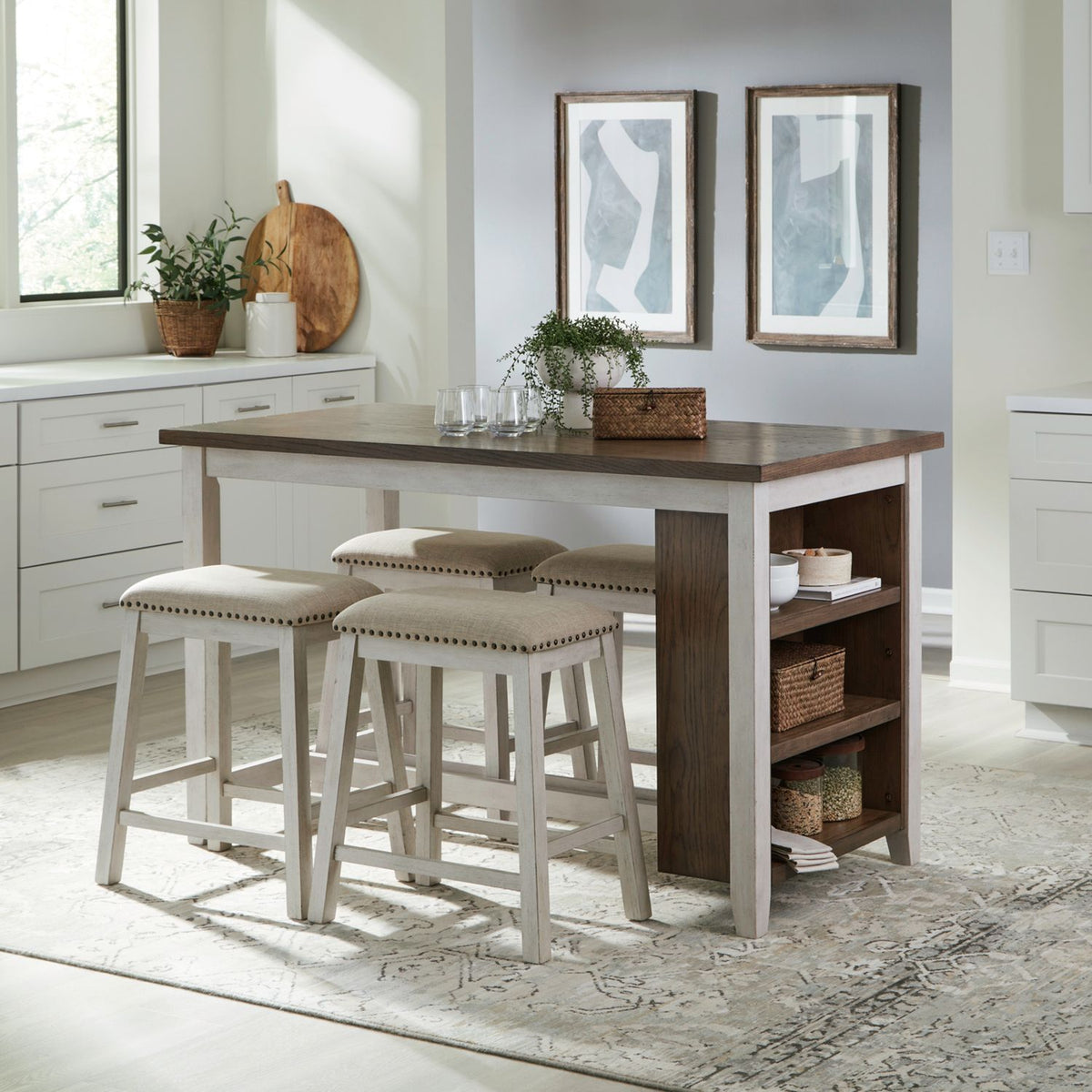 942TT-CD-5CTS - 5 Piece Counter Set- Two Tone - Liberty Furniture