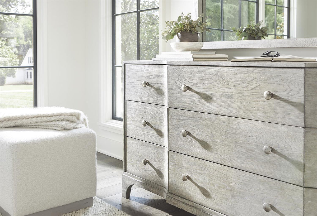 Merino Fabric Cocktail Ottoman