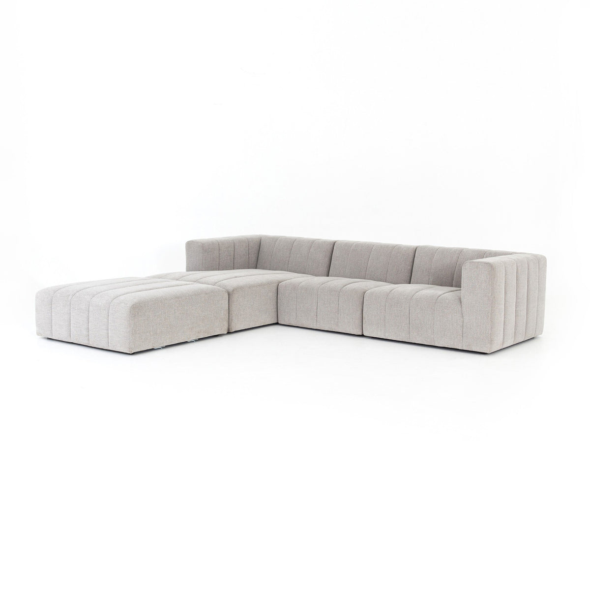 Langham Channeled 3pc Laf Sectional W/ Ottoman