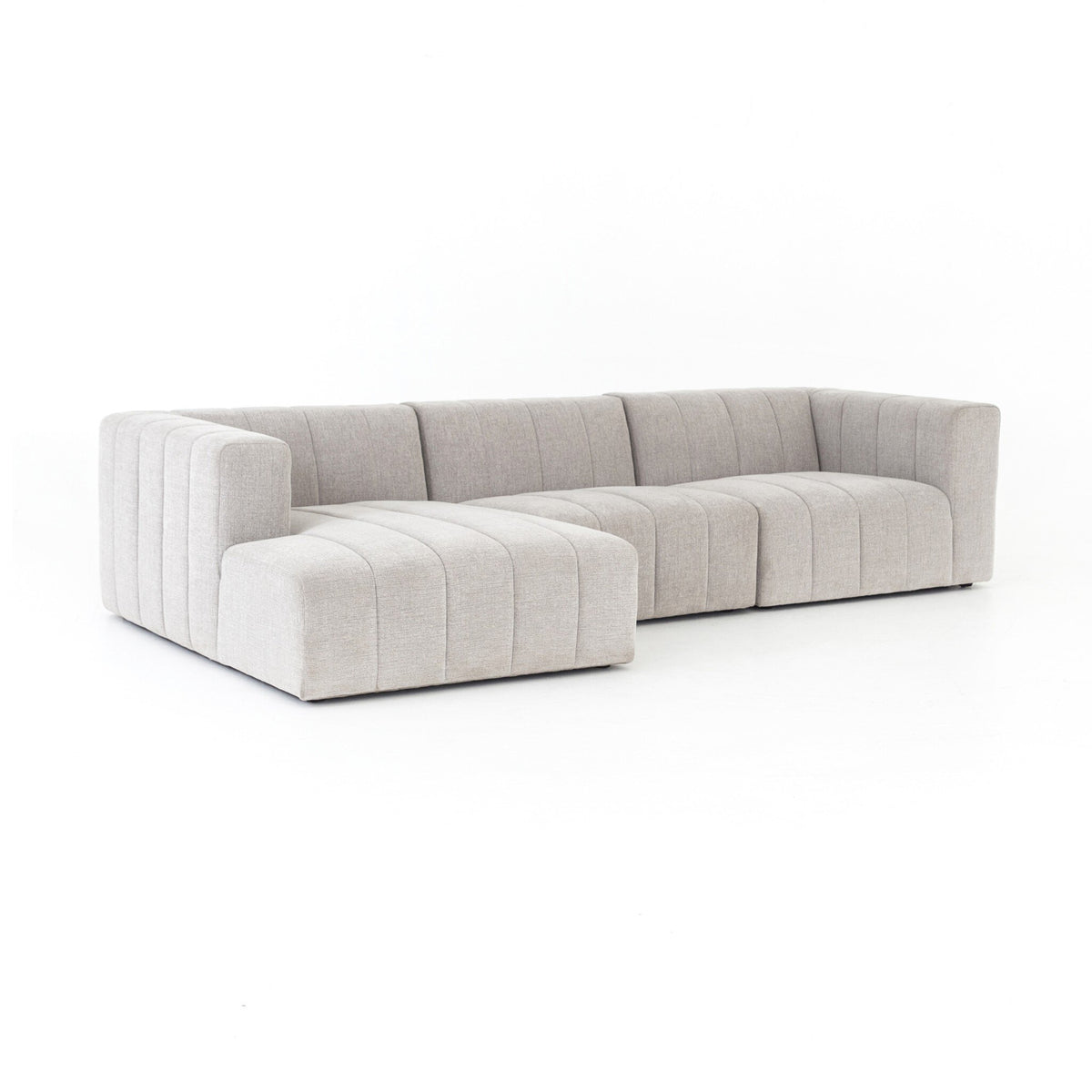 Langham Channeled 3pc Raf Sectional W/ Ottoman