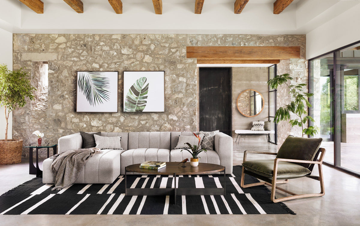 Langham Channeled 2pc Sectional Laf Chaise