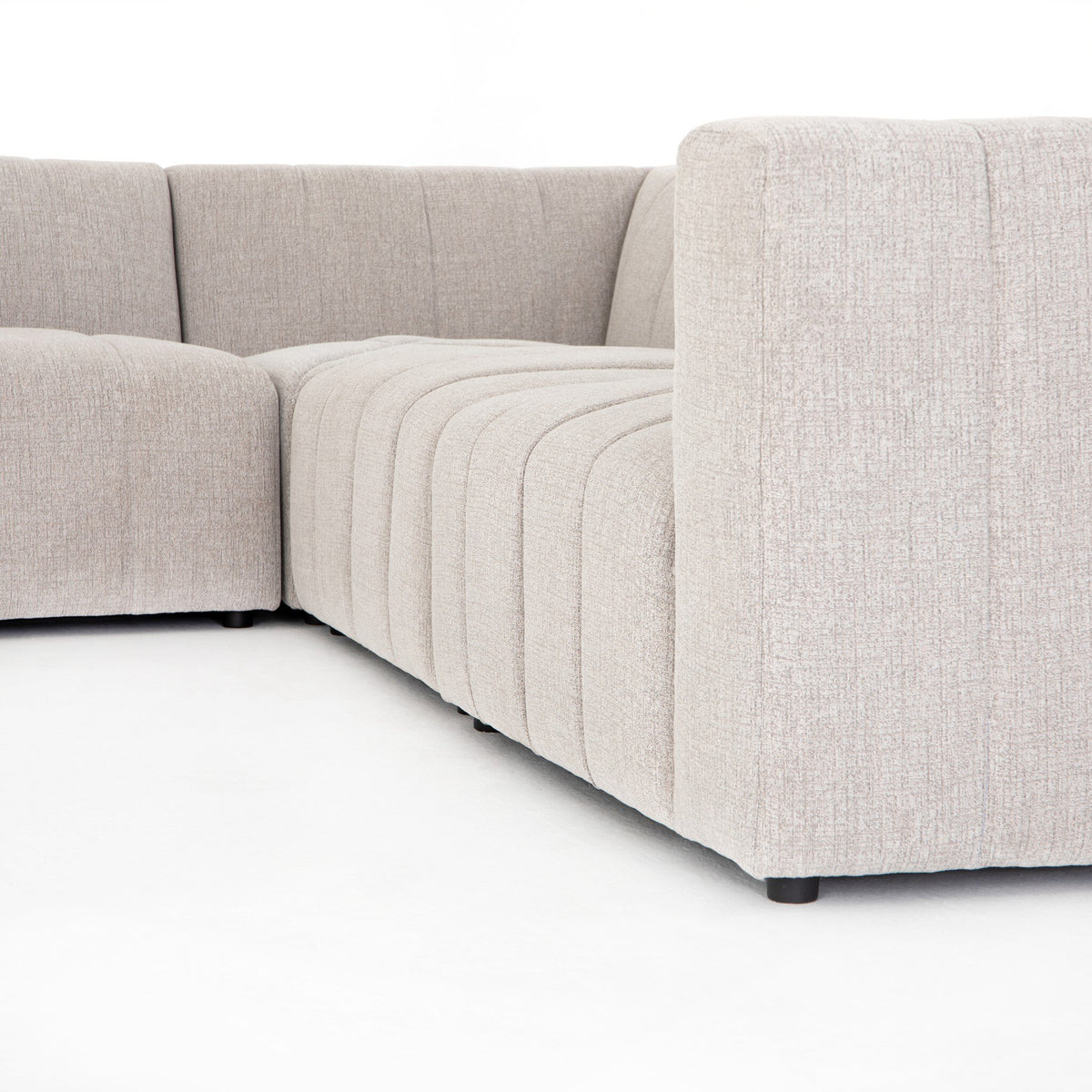 Langham Channeled 6pc Laf Chaise Sectional