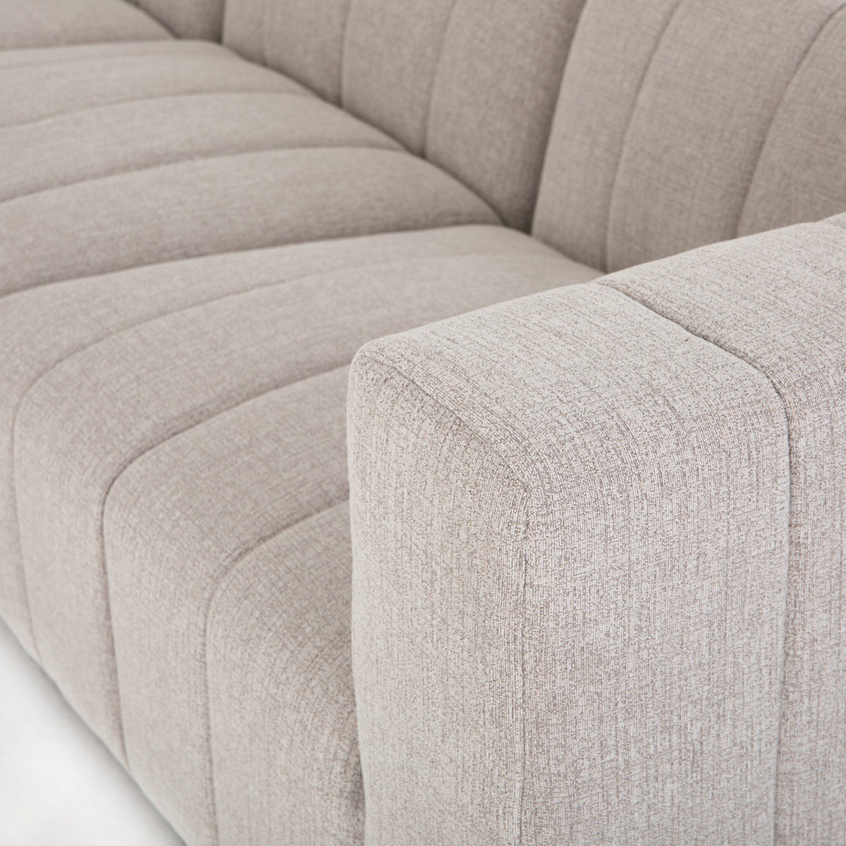 Langham Channeled 6pc Laf Chaise Sectional
