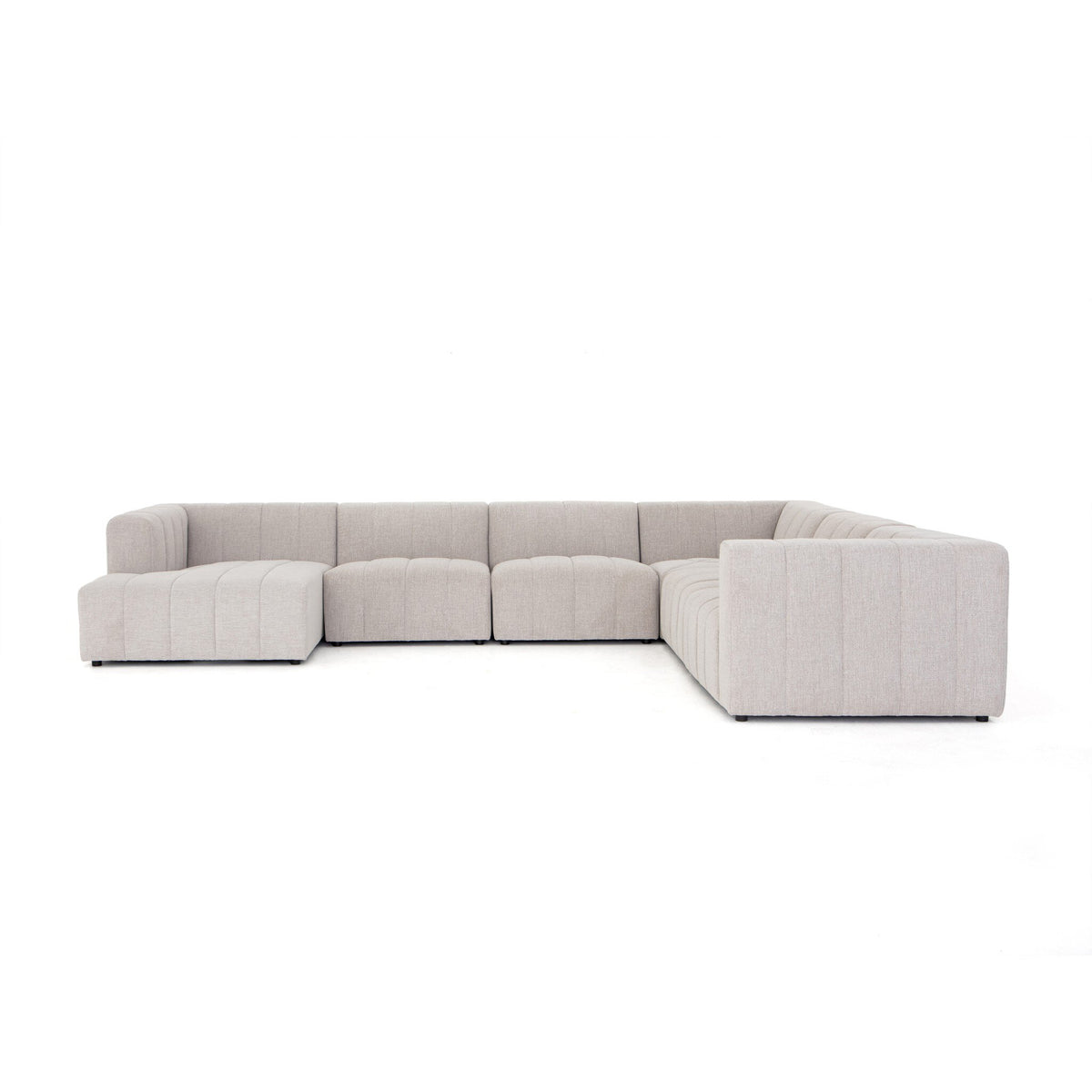 Langham Channeled 6pc Laf Chaise Sectional