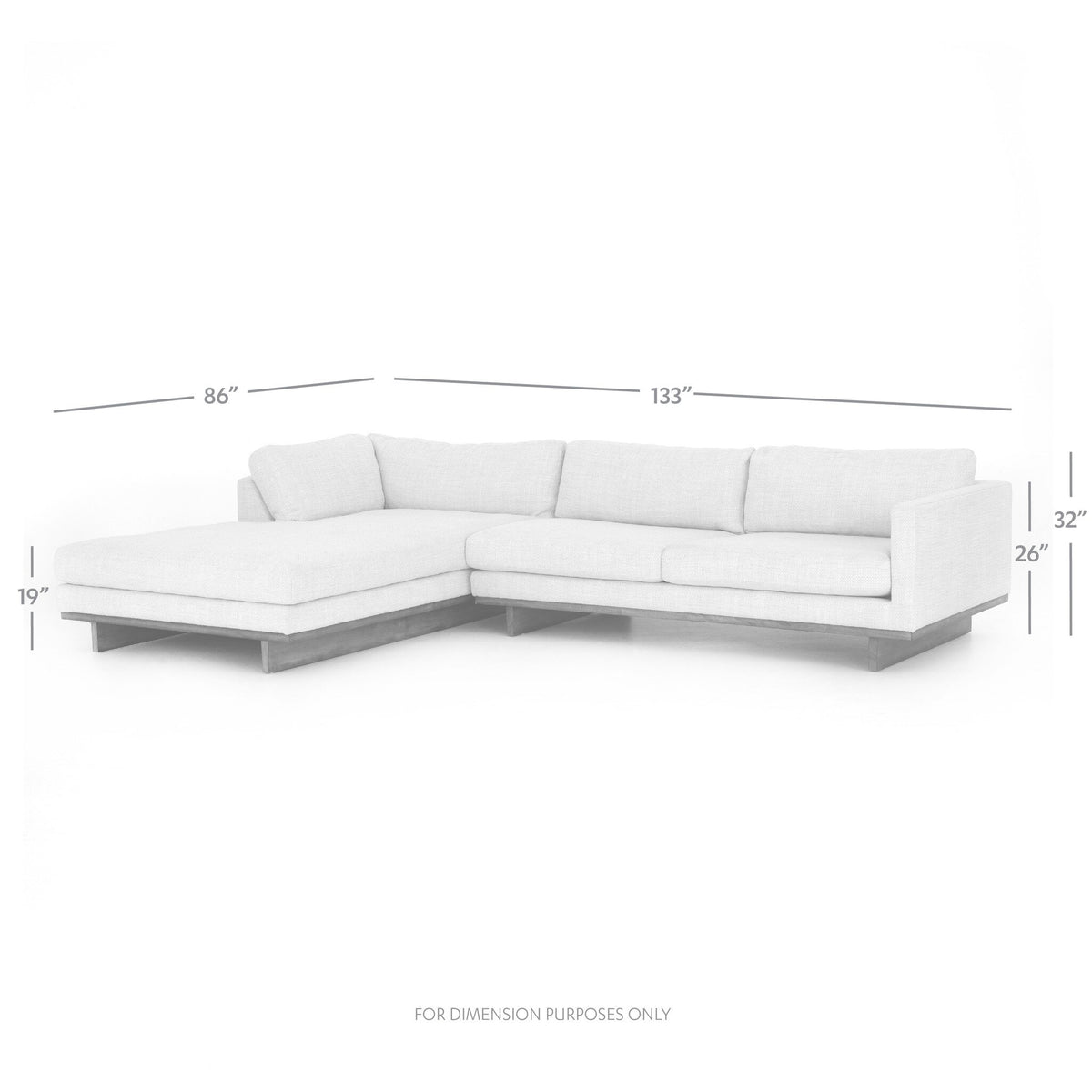 Everly 2 Pc Sectional-Laf Chaise 86"