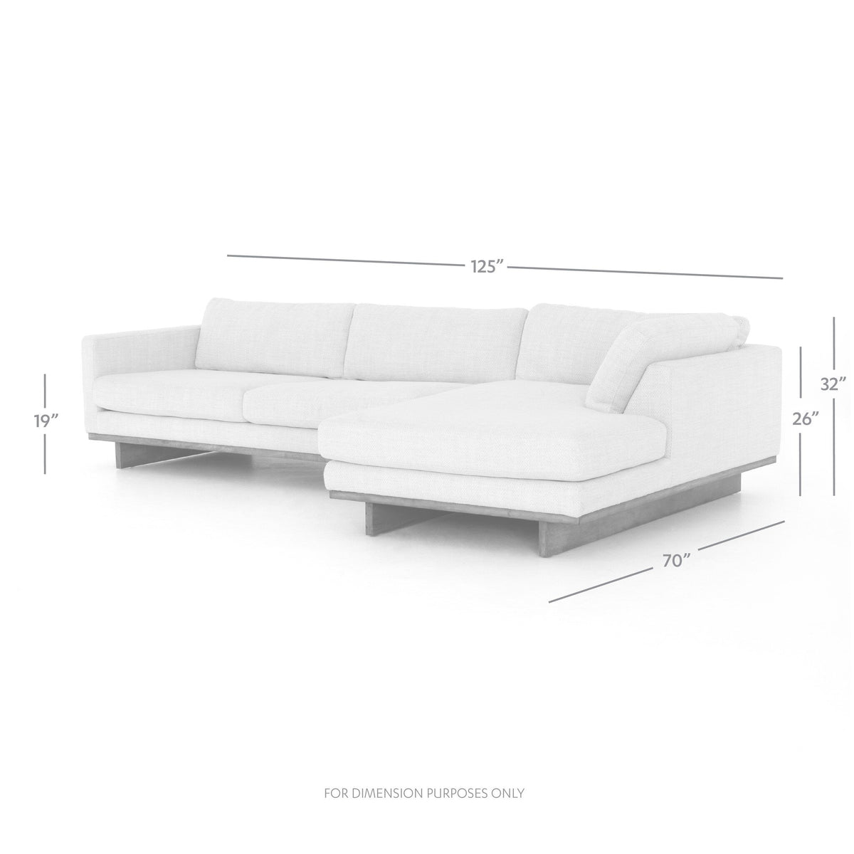 Everly 2 Pc Sectional-Raf Chaise 70"