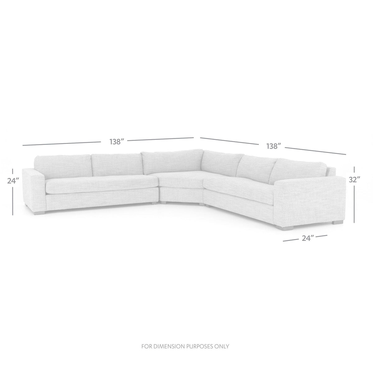 Boone 3 Pc Large Corner Sectional