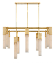 a chandelier with white glass tubes