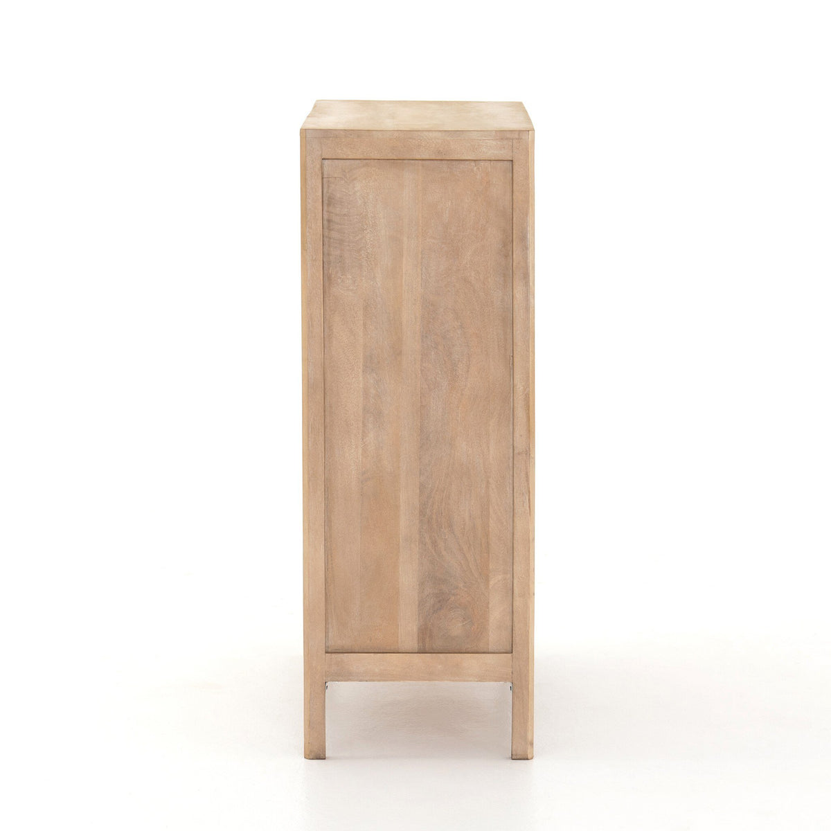 a wooden cabinet on a white background