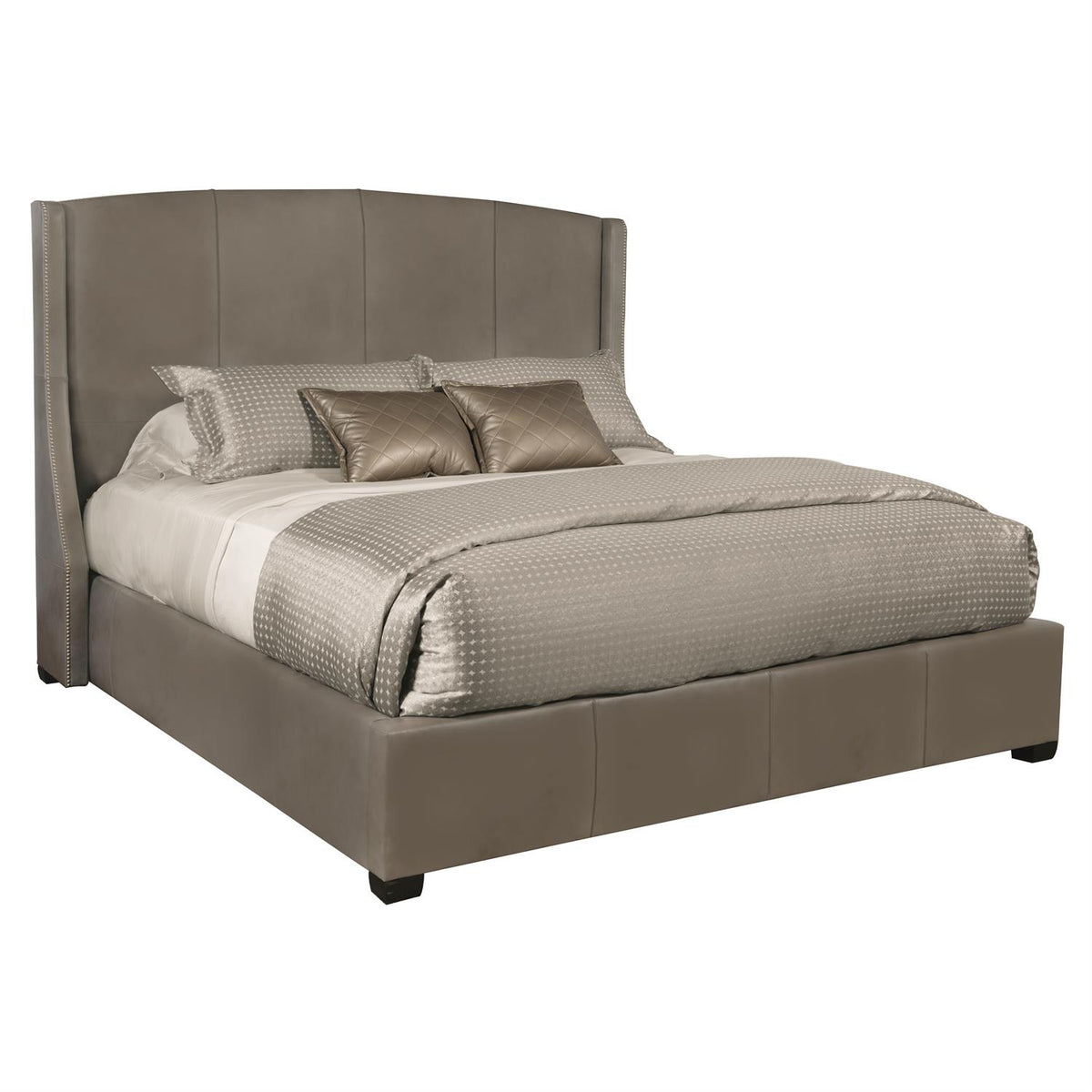 Cooper Leather Shelter Bed Queen (54" H)