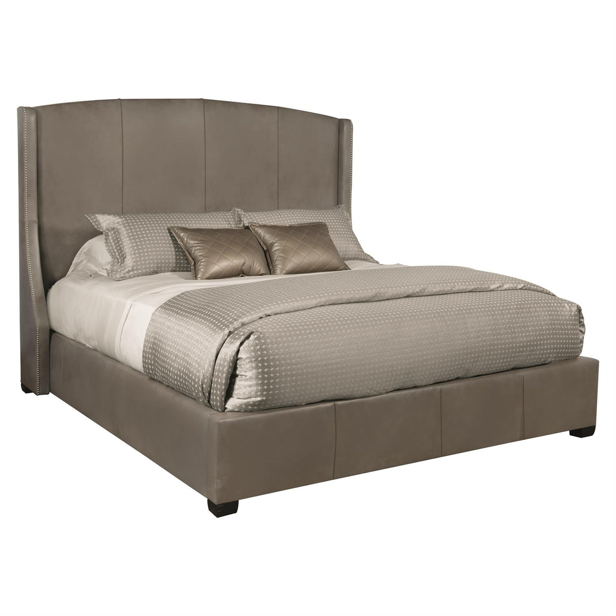 Cooper Leather Shelter Bed Queen (64" H)
