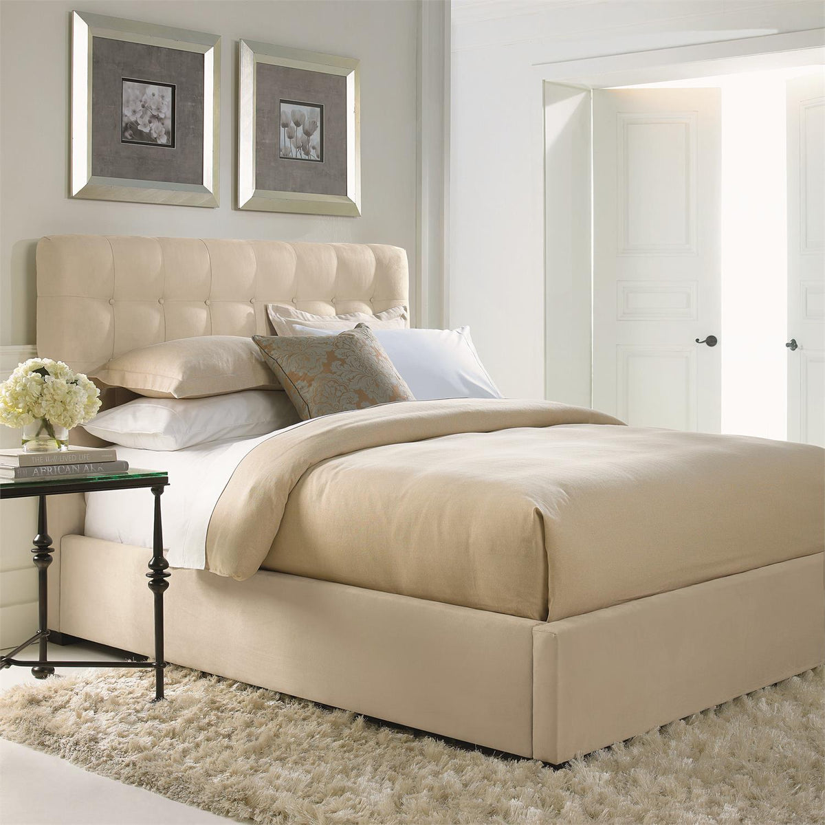 Avery Fabric Panel Bed Queen (54.50" H)