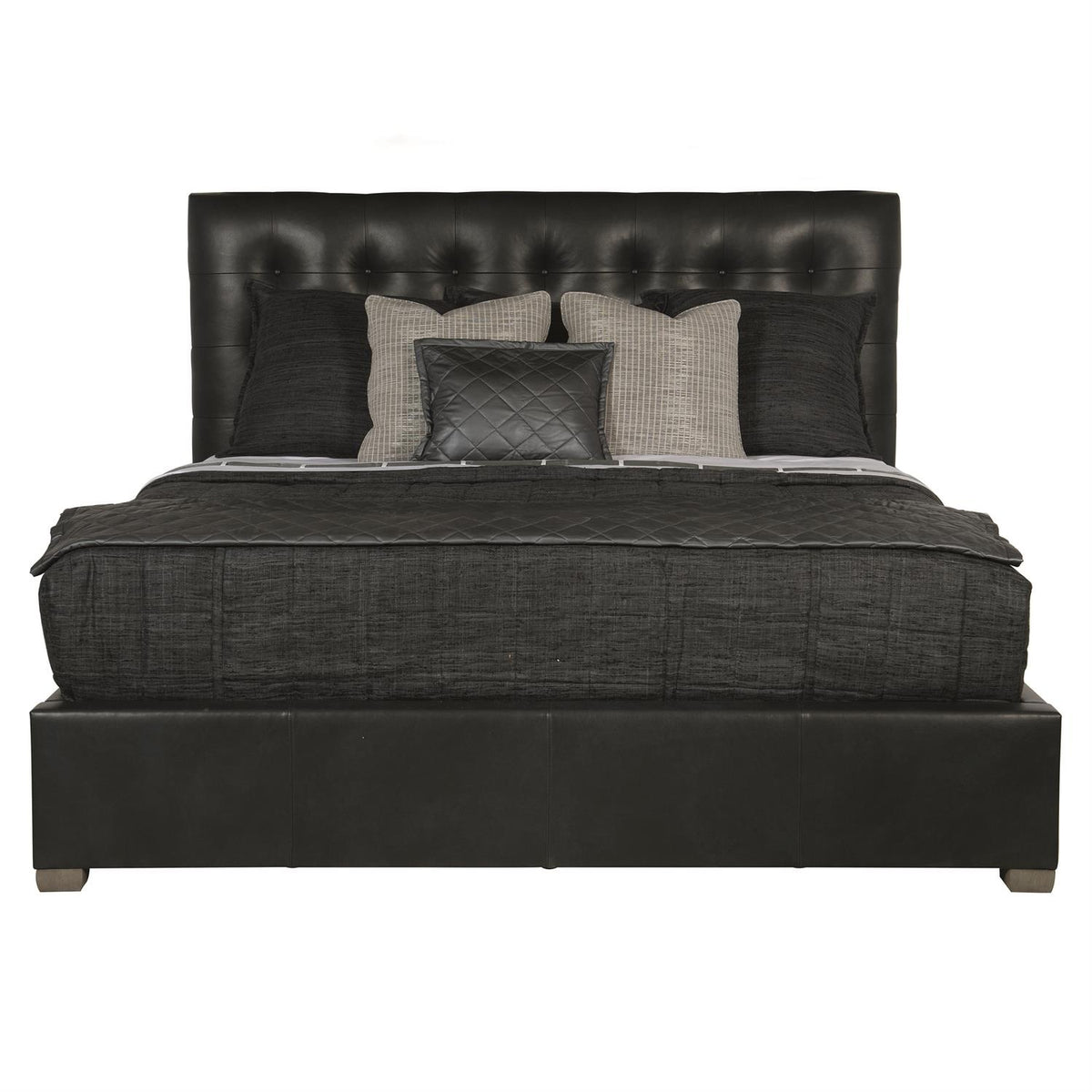 Avery Leather Panel Bed Queen (54.50" H)