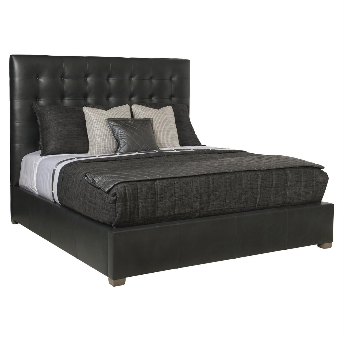 Avery Leather Panel Bed Queen (66.00" H)