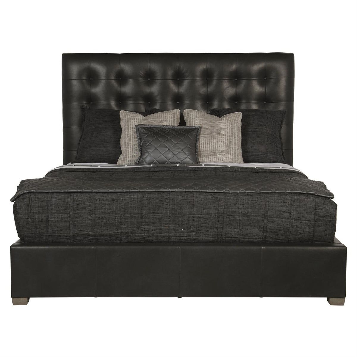 Avery Leather Panel Bed Queen (66.00" H)
