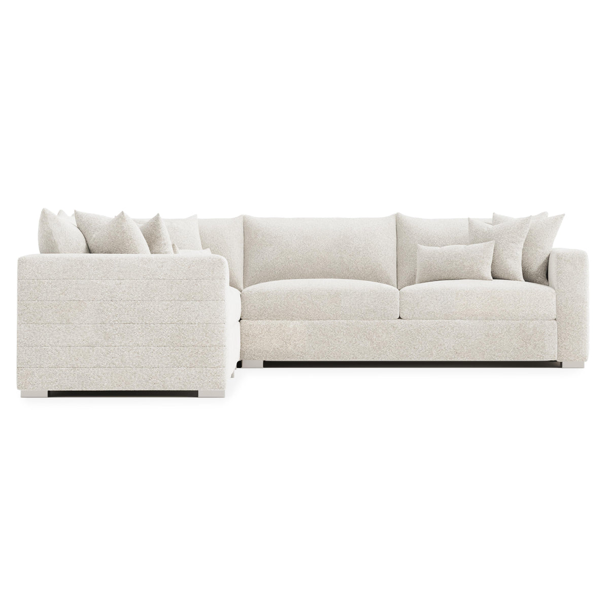 Helena Fabric Sectional Metal Foot