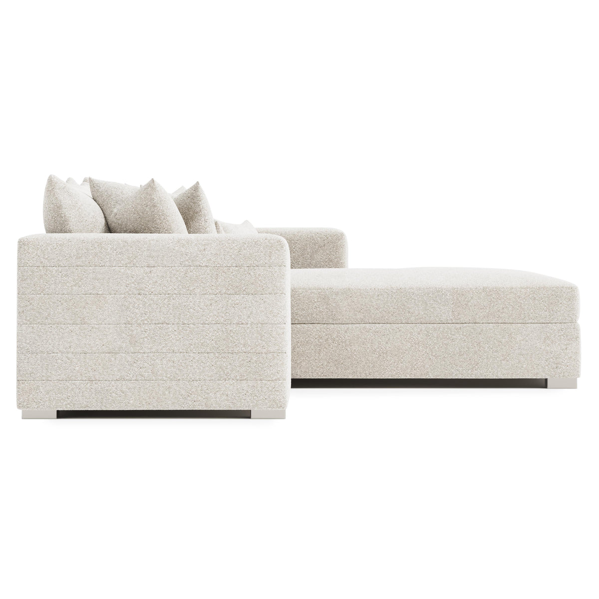 Helena Fabric Sectional Metal Foot