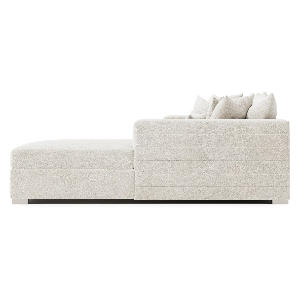 Helena Fabric Sectional Metal Foot