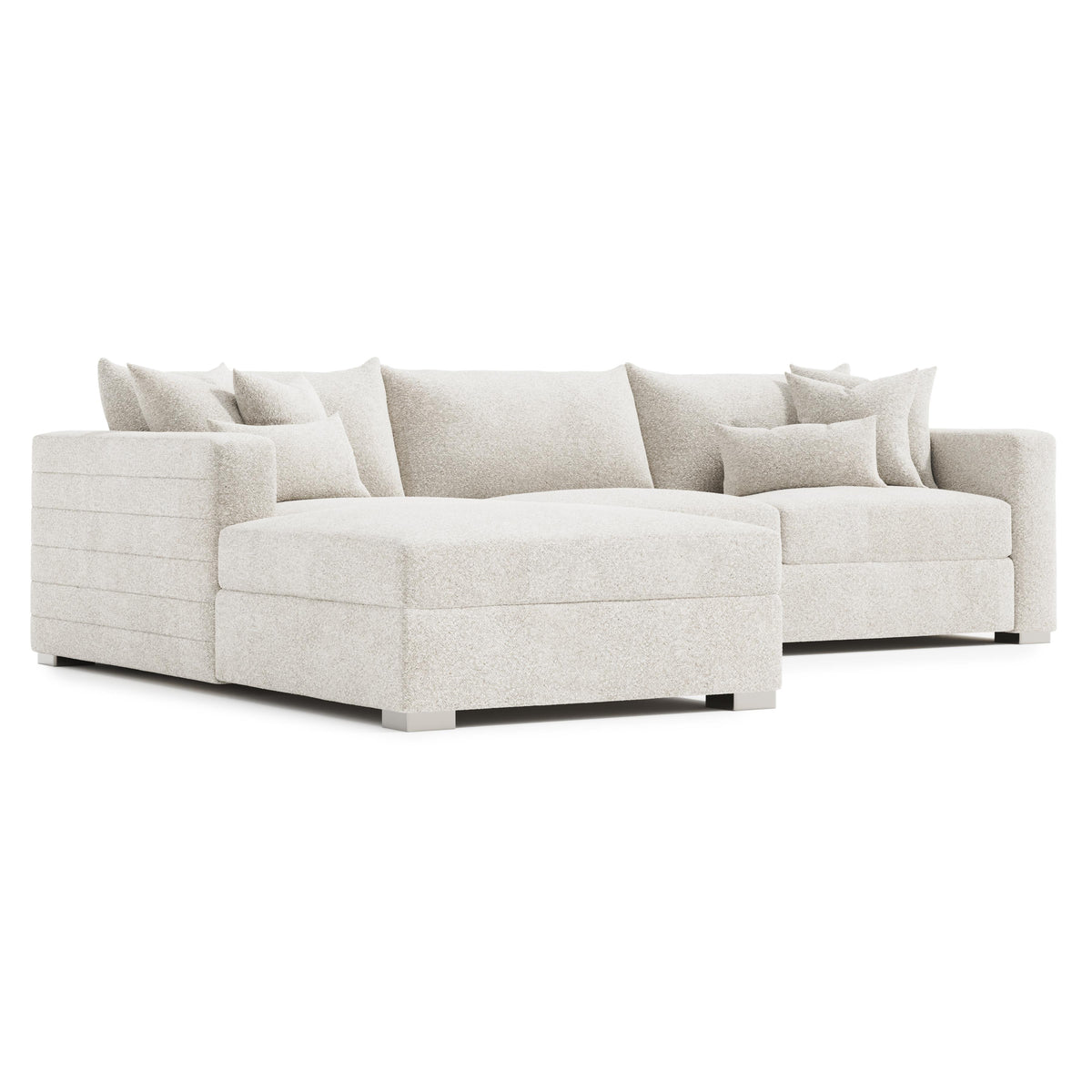 Helena Fabric Sectional Metal Foot