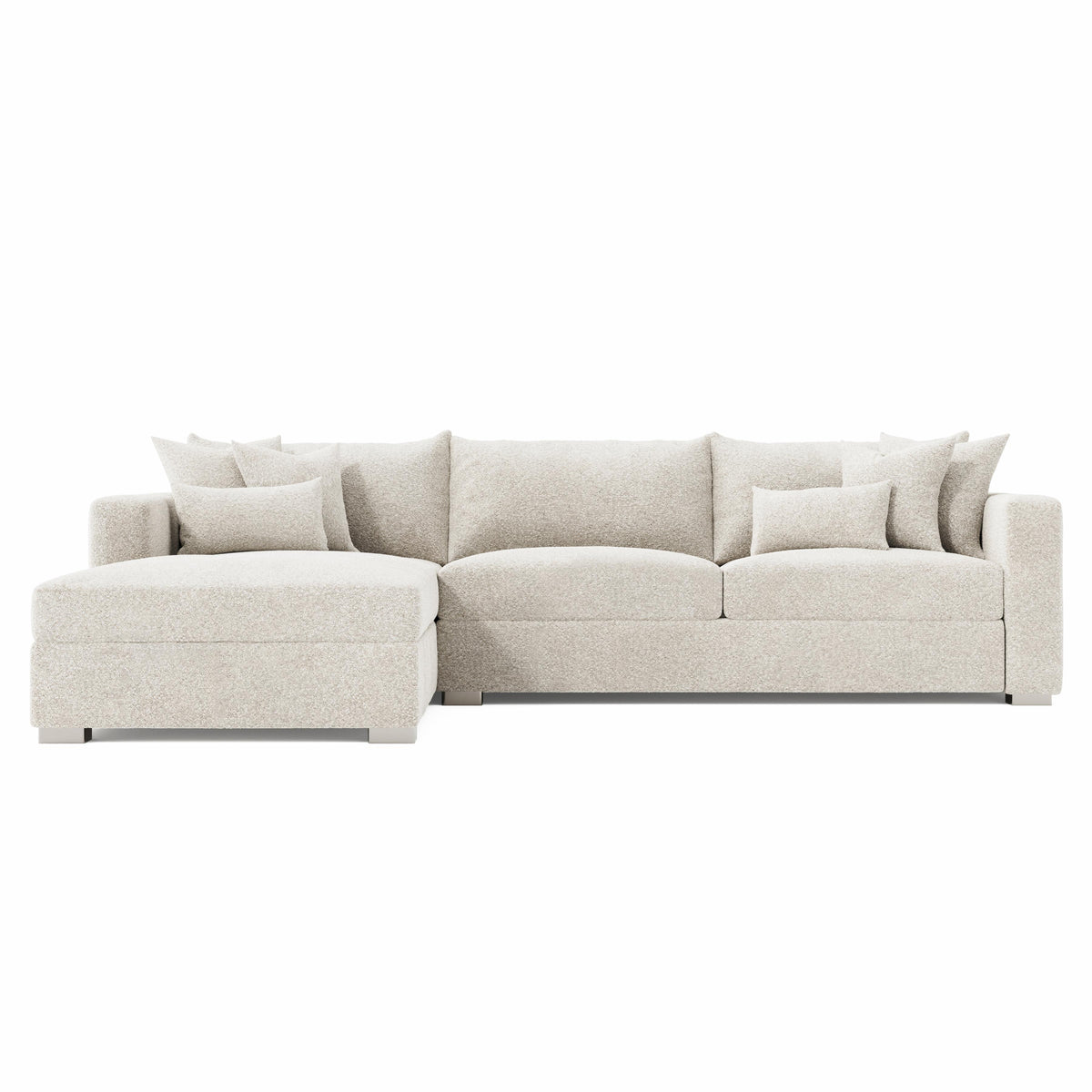 Helena Fabric Sectional Metal Foot