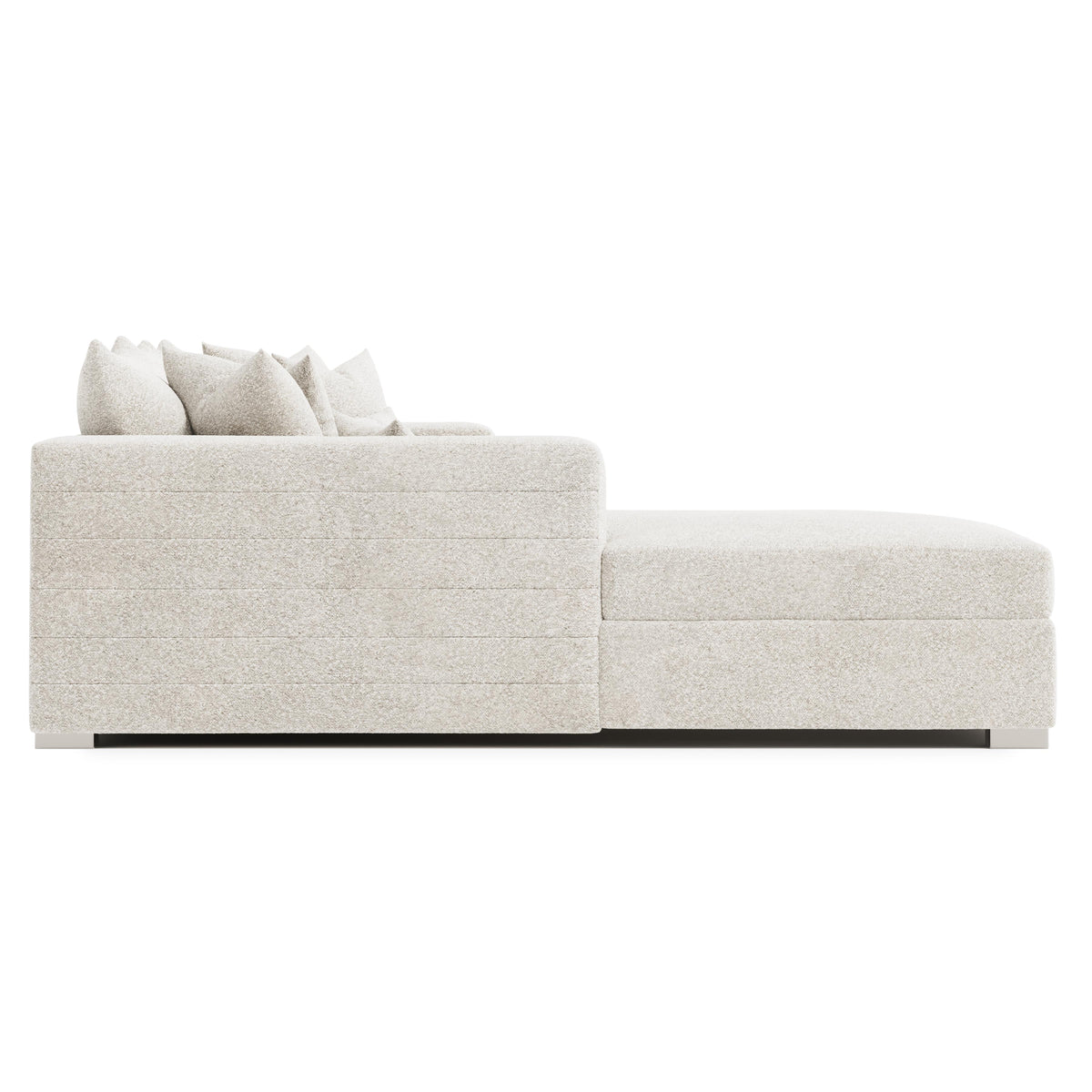 Helena Fabric Sectional Metal Foot